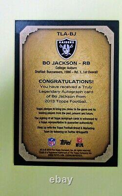 Bo Jackson Auto Beautiful 2013 Topps Truly Legendary # out of 20 Autographed