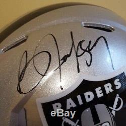Bo Jackson Autograph Signed Full Sz Silver Raiders Authentic Helmet Incl Coa
