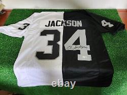 Bo Jackson Autograph Signed Raiders Custom XL Split Jersey Beckett Coa