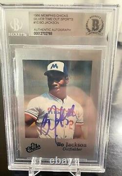 Bo Jackson Autographed 1986 Time Out Rookie Card Gem 10 Auto Beckett