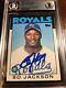 Bo Jackson Autographed 1986 Topps Traded RC Royals Auto Beckett Authentic