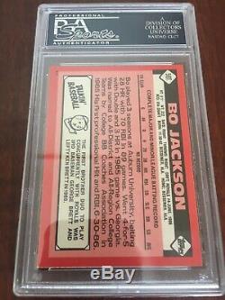 Bo Jackson Autographed 1986 Topps Traded Rookie Card #50T Royals PSA 83504516