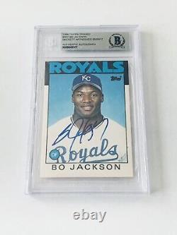 Bo Jackson Autographed 1986 Topps Traded Rookie Card #50t Royals Bas 9846067