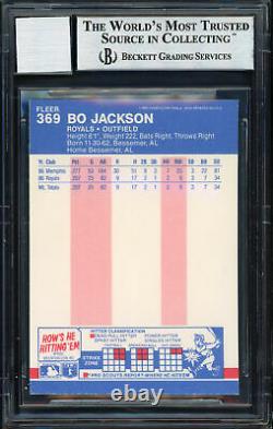 Bo Jackson Autographed 1987 Fleer Rookie Card #369 Gem 10 Auto Beckett 187403