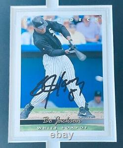 Bo Jackson Autographed 8X10 MLB Photo with Two signed Cards