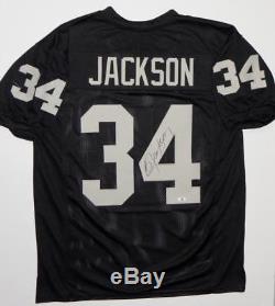Bo Jackson Autographed Black Pro Style Jersey Beckett Authenticated