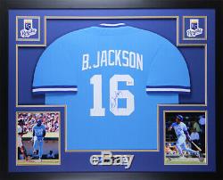 Bo Jackson Autographed & Framed Blue Royals Jersey Auto Beckett COA (D1-L)