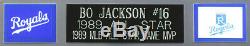 Bo Jackson Autographed & Framed Blue Royals Jersey Auto Beckett COA (D1-L)
