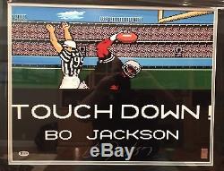 Bo Jackson Autographed Framed Tecmo Bowl 16x20 Photo Raiders Beckett & GTSM