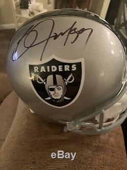 Bo Jackson Autographed Full Size Helmet Raiders Steiner COA