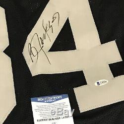 Bo Jackson Autographed Jersey Silver/Black #34 Raiders Beckett COA