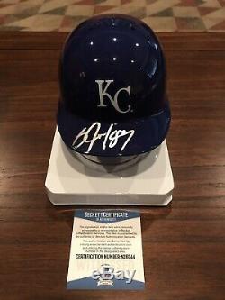 Bo Jackson Autographed Kansas City Royals Riddell Mini Helmet Witness Beckett