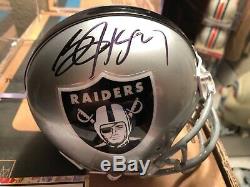 Bo Jackson Autographed Mini Helmet Raiders with Case Authentic