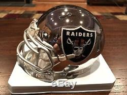 Bo Jackson Autographed Oakland Raiders Chrome Mini Helmet Beckett & GTSM