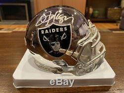 Bo Jackson Autographed Oakland Raiders Chrome Mini Helmet Witness Beckett
