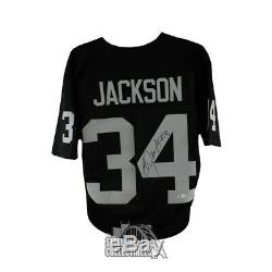 Bo Jackson Autographed Oakland Raiders Custom Black Football Jersey BAS COA