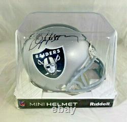 Bo Jackson / Autographed Oakland Raiders Logo Riddell Mini Helmet / Bo Holo