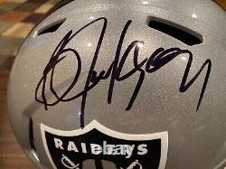 Bo Jackson Autographed Raiders Full Size Speed Helmet Witness Beckett