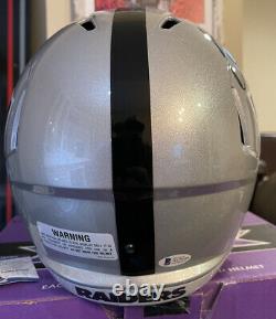 Bo Jackson Autographed Raiders Full Size Speed Replica Helmet Beckett Wc75108