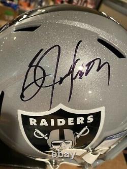Bo Jackson Autographed Raiders Full Size Speed Replica Helmet Beckett Witnessed