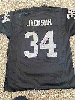 Bo Jackson Autographed Raiders Jersey. Beckett Witnessed