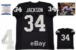 Bo Jackson Autographed SIGNED Jersey Beckett Witnessed Authentic Black