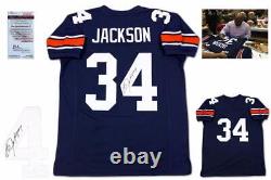 Bo Jackson Autographed SIGNED Jersey Navy Beckett Authenticated