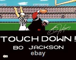 Bo Jackson Autographed Signed 16x20 Photo Raiders NES Tecmo Super Bowl Beckett