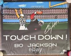 Bo Jackson Autographed Signed 16x20 Photo Raiders NES Tecmo Super Bowl Beckett