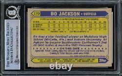Bo Jackson Autographed Signed 1987 Topps Rookie Card #170 Royals Beckett 209774