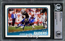 Bo Jackson Autographed Signed 1988 Topps Rookie Card #325 Raiders Beckett 209775