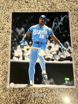 Bo Jackson Autographed/Signed Kansas City Royals Baseball 16x20 Photo Beckett