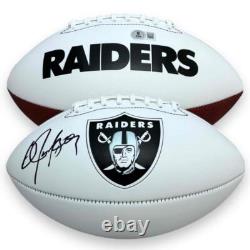 Bo Jackson Autographed Signed Oakland Raiders Logo Football Beckett