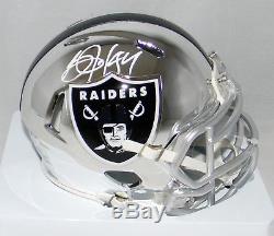 Bo Jackson Autographed Signed Oakland Raiders Speed Chrome Mini Helmet Beckett