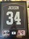 Bo Jackson Autographed Signed Raiders Jersey Framed Beckett 32x24 Michell & Ness