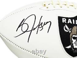 Bo Jackson Autographed Signed Raiders White Logo Football Beckett Witness 218034