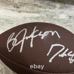 Bo Jackson Deion Sanders Signed Autographed Football Players Hologram