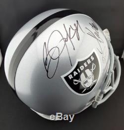 Bo Jackson Marcus Allen Tim Brown Autographed Signed Raiders F/S Helmet PSA