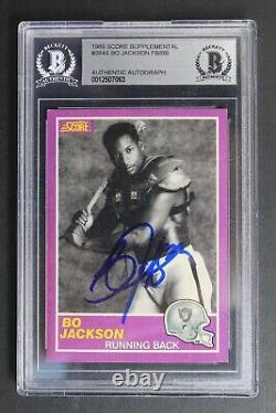 Bo Jackson Oakland Raiders Autographed Signed 1989 Score #384S BAS BO KNOWS