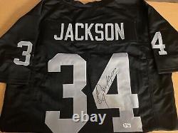 Bo Jackson Oakland Raiders Signed Autographed Custom Jersey Beckett COA