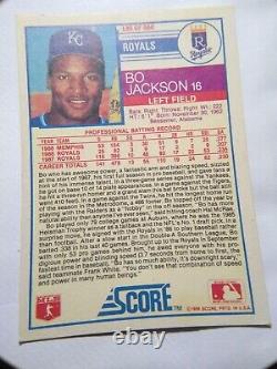 Bo Jackson Original Autographed Score Baseball Card 180 of 660 Year 1988