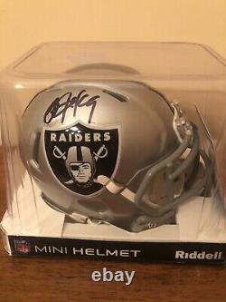 Bo Jackson Raiders Signed Autographed Mini Helmet Beckett Auth