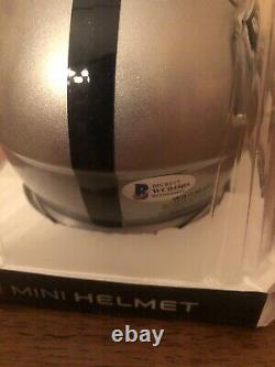 Bo Jackson Raiders Signed Autographed Mini Helmet Beckett Auth