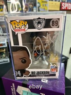 Bo Jackson Raiders Signed Autographed NFL Football Funko Pop-bas Coa Beckett