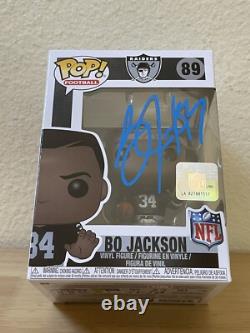 Bo Jackson SIGNED. AUTOGRAPHED. Raiders Funko POP! #89. BECKETT WITNESS COA