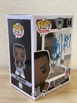 Bo Jackson SIGNED. AUTOGRAPHED. Raiders Funko POP! #89. BECKETT WITNESS COA