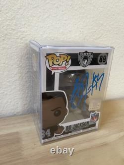 Bo Jackson SIGNED. AUTOGRAPHED. Raiders Funko POP! #89. BECKETT WITNESS COA