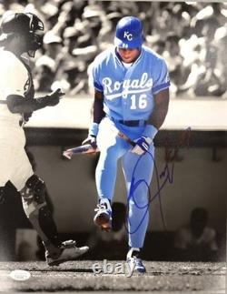 Bo Jackson Signed 11 x 14 Bat Over Knee Photo JSA Autographed Royals White Sox