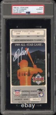 Bo Jackson Signed Autographed Authentic 1989 All-Star Game ASG Ticket Stub PSA