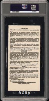 Bo Jackson Signed Autographed Authentic 1989 All-Star Game ASG Ticket Stub PSA